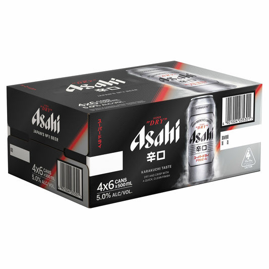 Asahi Super Dry Beer Can 24 Pack