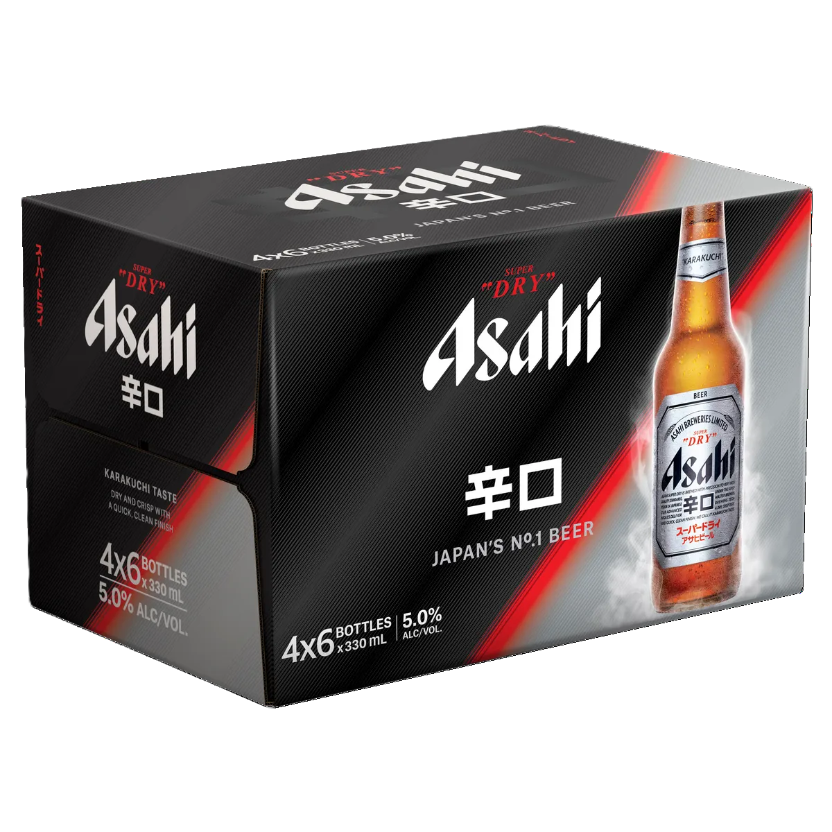 Asahi Super Dry Beer Bottle 24 Pack
