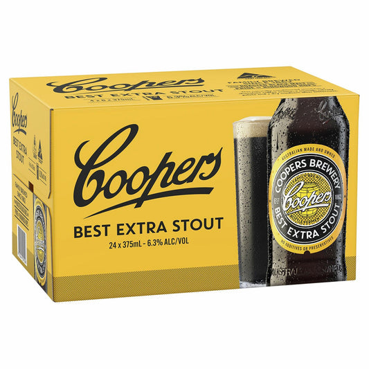 Coopers Best Extra Stout Bottle 24 Pack