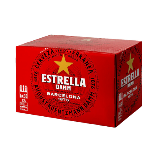 Estrella Damm Mediterranean Beer Bottle 24 Pack