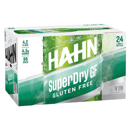 Hahn SuperDry GF Bottle 24 Pack