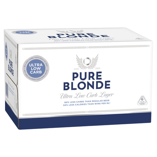 Pure Blonde Ultra Low Carb Bottle 24 Pack