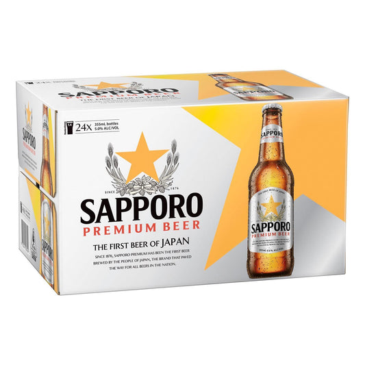Sapporo Premium Beer Bottle 24 Pack